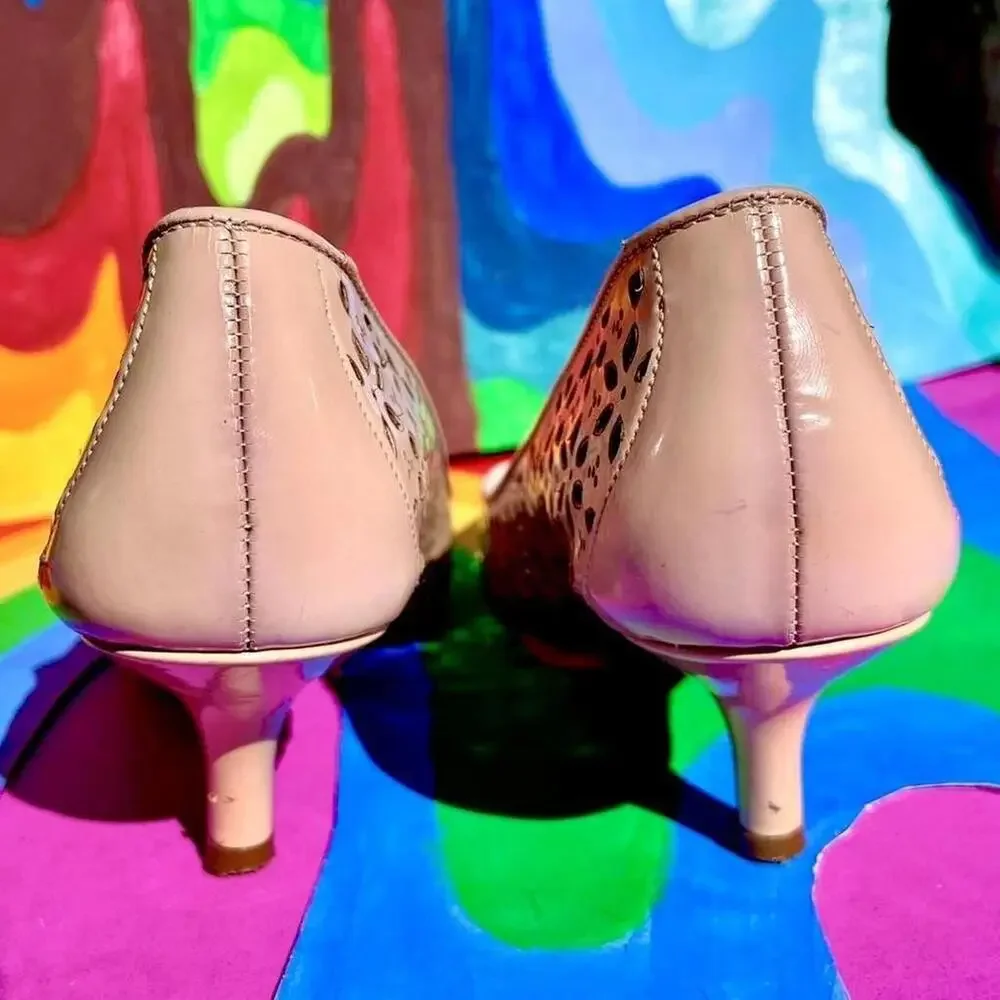 Y2K Prada peach patent leather kitten heels Women’s size 35.5 US 5.5